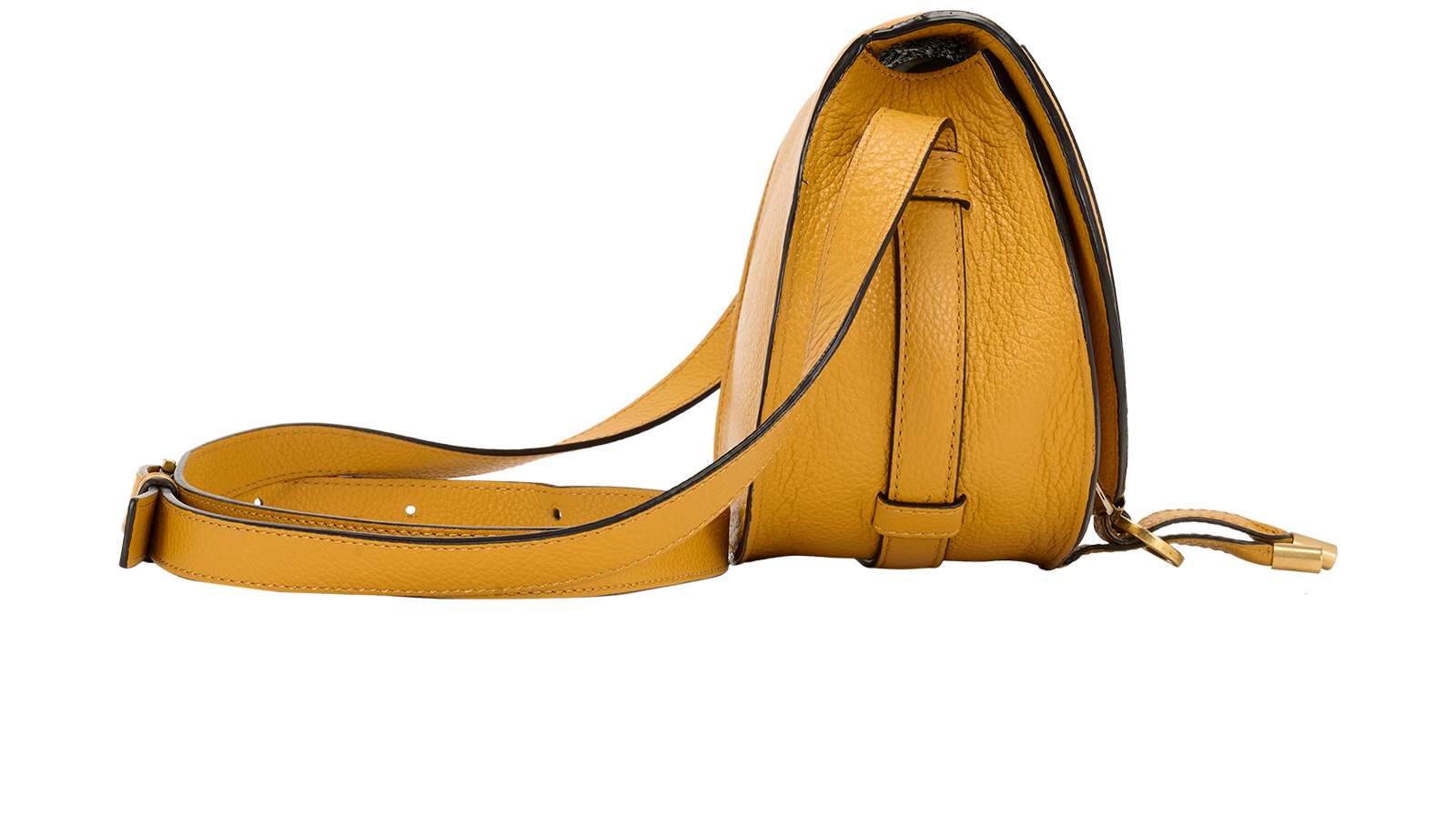 Small Marcie Crossbody, &pound;495, Handbags, Yellow, Leather, Side view